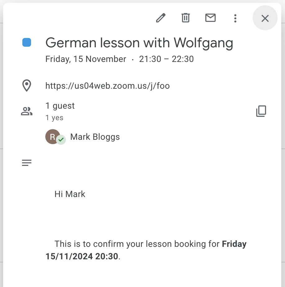 Whitespace issue on Google calendar